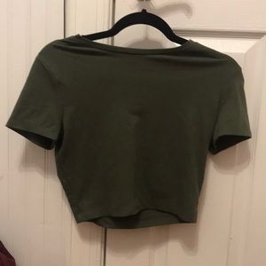 Green cropped shirt Wild Fable